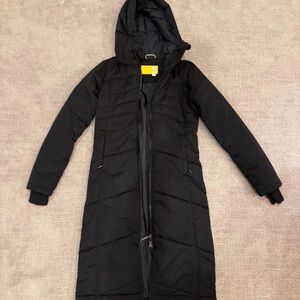 Lole Women's Black Hooded Puffer Coat